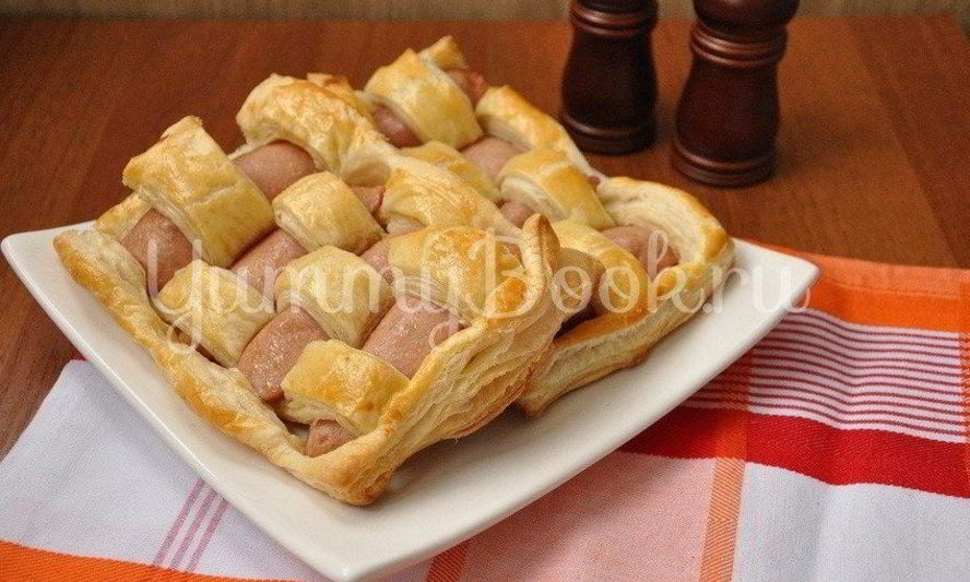 Рецепт сосисок в слоеном тесте