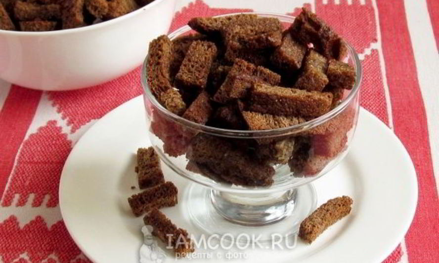 Рецепт ржаных сухариков с чесноком
