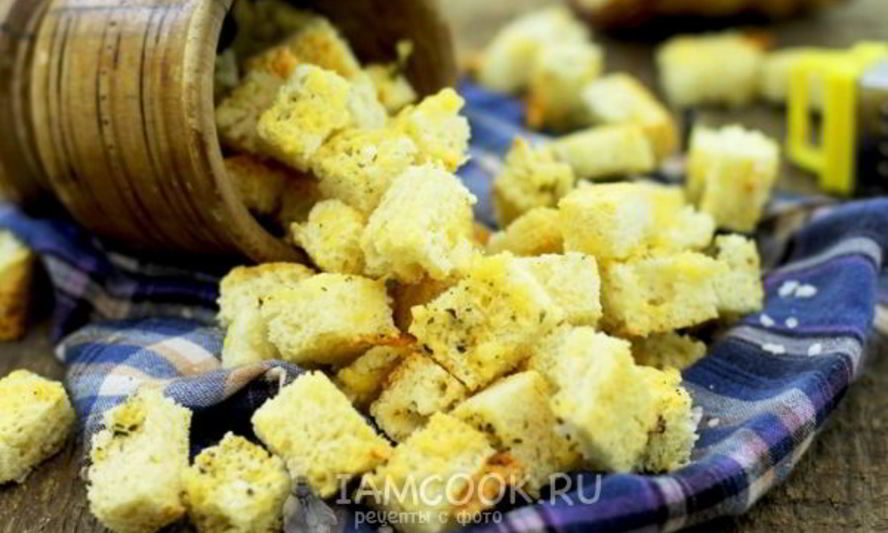 Рецепт сухариков с сыром