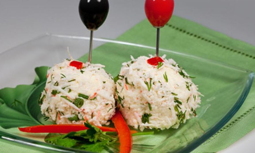 Рецепт сырных крабовых шариков