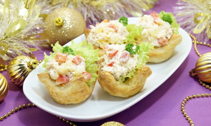 Рецепт тарталеток из слоеного теста