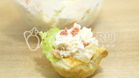 тарталетки из слоеного теста