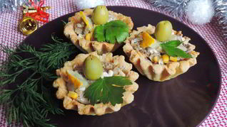 Тарталетки с грибами