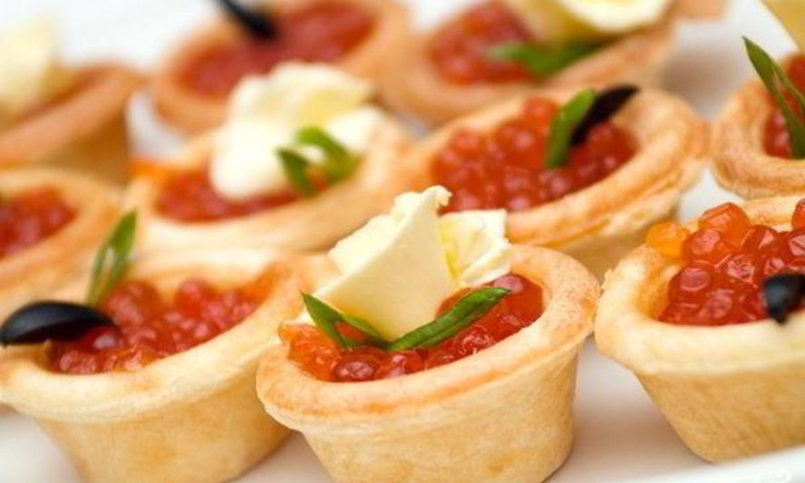 Рецепт тарталеток с сыром и икрой