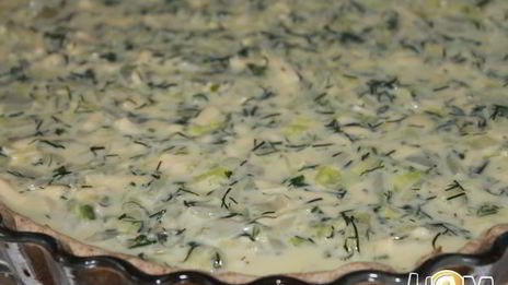 тарт с капустой и перепелиными яйцами