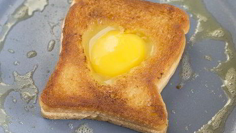 яичница в хлебе