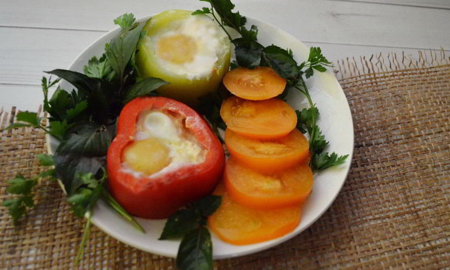 Рецепт яичницы в перце