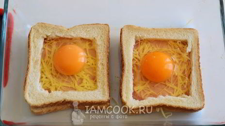 яйцо в хлебе в духовке