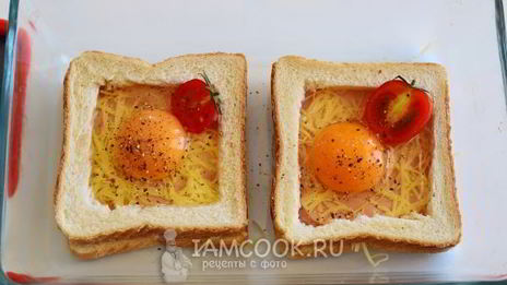 яйцо в хлебе в духовке