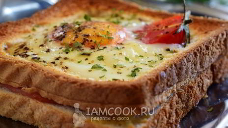 яйцо в хлебе в духовке