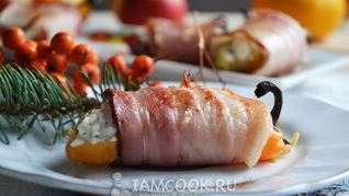 Закуска из болгарского перца в беконе