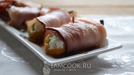 закуска из болгарского перца в беконе