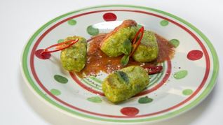 Закуска из брокколи и сыра с домашним кетчупом