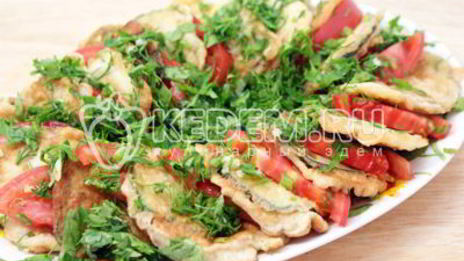 закуска из кабачков с помидорами и зеленью