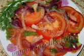 Закуска из маринованных помидор