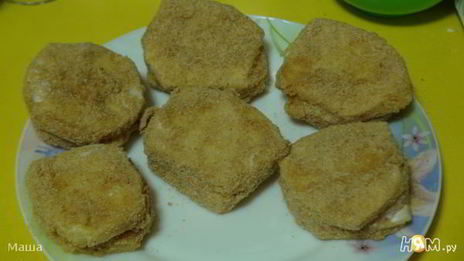 закуска из сыра с ветчиной во фритюре