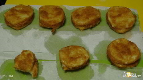 закуска из сыра с ветчиной во фритюре