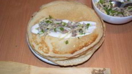 закуска с блинами