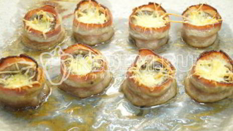 закуска шампиньоны в беконе