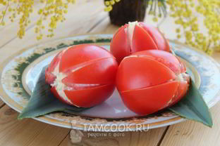 Закуска Тюльпаны из помидоров