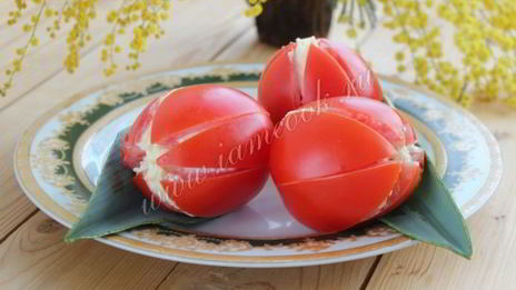 закуска тюльпаны из помидоров