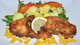 Жареная пикша, маринованная в соевом соусе