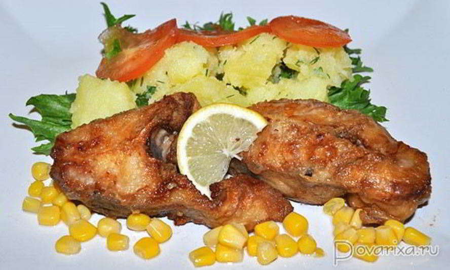 Рецепт жареной пикши, маринованной в соевом соусе